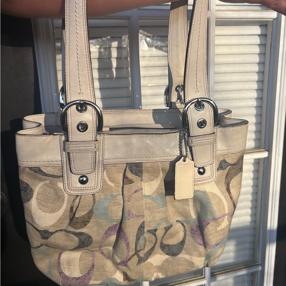 Coach Signature Canvas Tote Bag - Multicolor - Picture 6 of 11